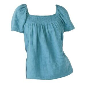 Teal Top 100% Cotton Sleep Shirt Lounge Summer Woman's 2XL JH1731